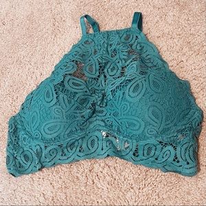 VS Pink Dusty Blue Racerback Bralette, Sz M (NWT)